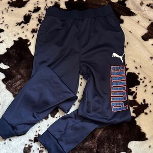 PUMA Kids Dark Blue Joggers with Logo